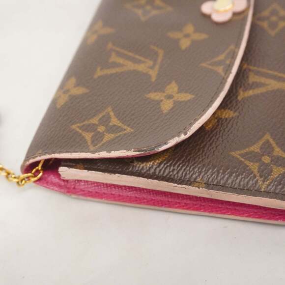 Louis Vuitton Monogram Portefeuille Emily Long Wallet M64202 Rose Ballerine W... - Picture 5 of 16
